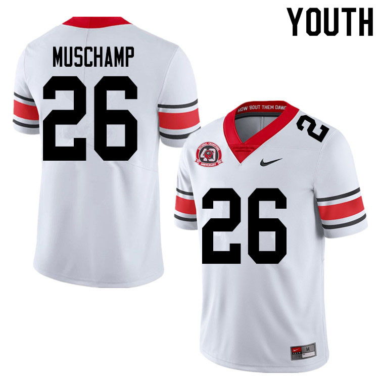 2020 Youth #26 Jackson Muschamp Georgia Bulldogs 1980 National Champions 40th Anniversary College Fo - Click Image to Close